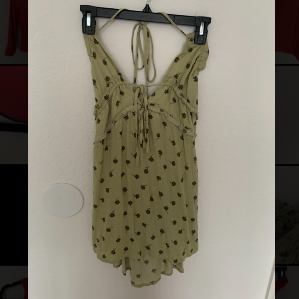 Skylar + Madison Green Sundress with tie-front details Size Small